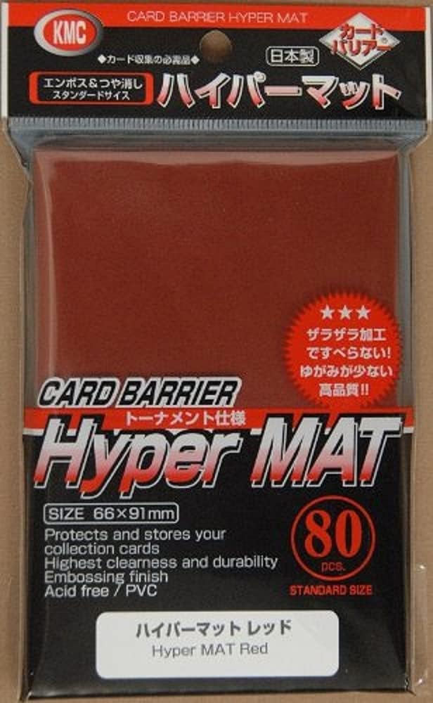 KMC Mat Standard Size Sleeves : Red (80)